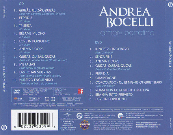 Andrea Bocelli Love In Portofino